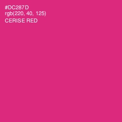 #DC287D - Cerise Red Color Image